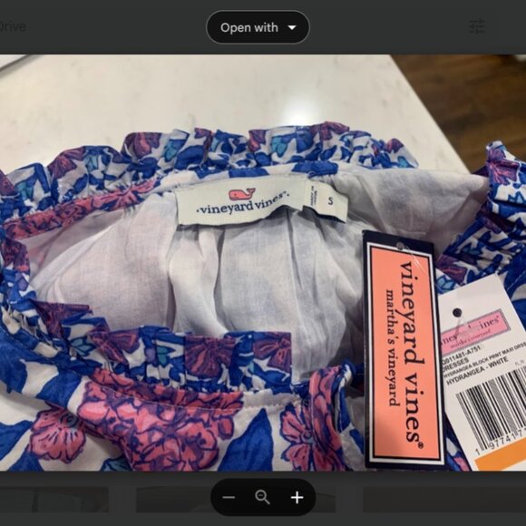 NWT Vineyard Vines Hydrangea Block Printed Maxi Dress, Size Small - Picture 3 of 3